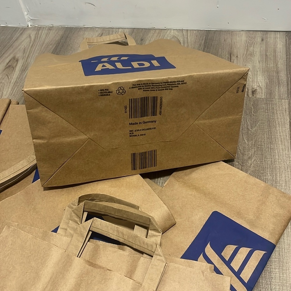 ALDI 20 Grocery Brown Paper Bags - Picture 2 of 4